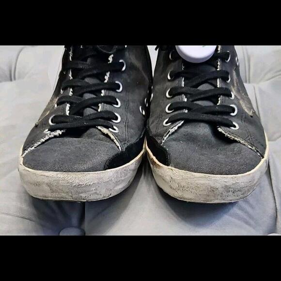 GOLDEN GOOSE GGDB FRANCY Rap Black Canvas Womens Athletic Sneakers Shoes 41 10 - Picture 3 of 14